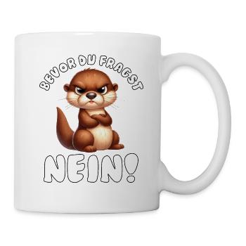 Drôle de loutre avec dicton - Mug blanc - blanc - Droite