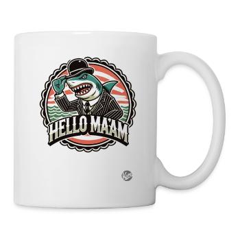 The Gentle Shark: Hello, madam, - Mug - white - Right