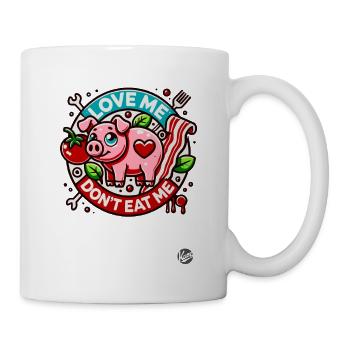 Sweet Little Pig – Aimez-moi, ne me mangez pas - Mug blanc - blanc - Droite