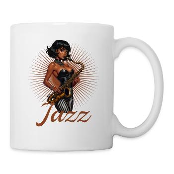 Jazz Club Saxophonspielerin Saxophonistin - Tasse - Weiß - Rechts