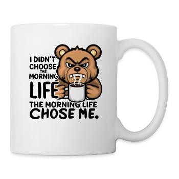 I Hate Morning People für einen Morgenmuffel - Tasse - Weiß - Rechts