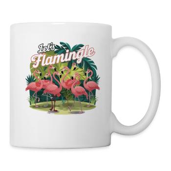 Let's Flamingo - Tasse - Weiß - Rechts