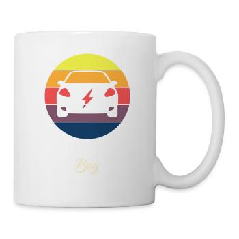 Electric Boy | Vintage Elektroauto Tshirt | - Tasse - Weiß - Rechts