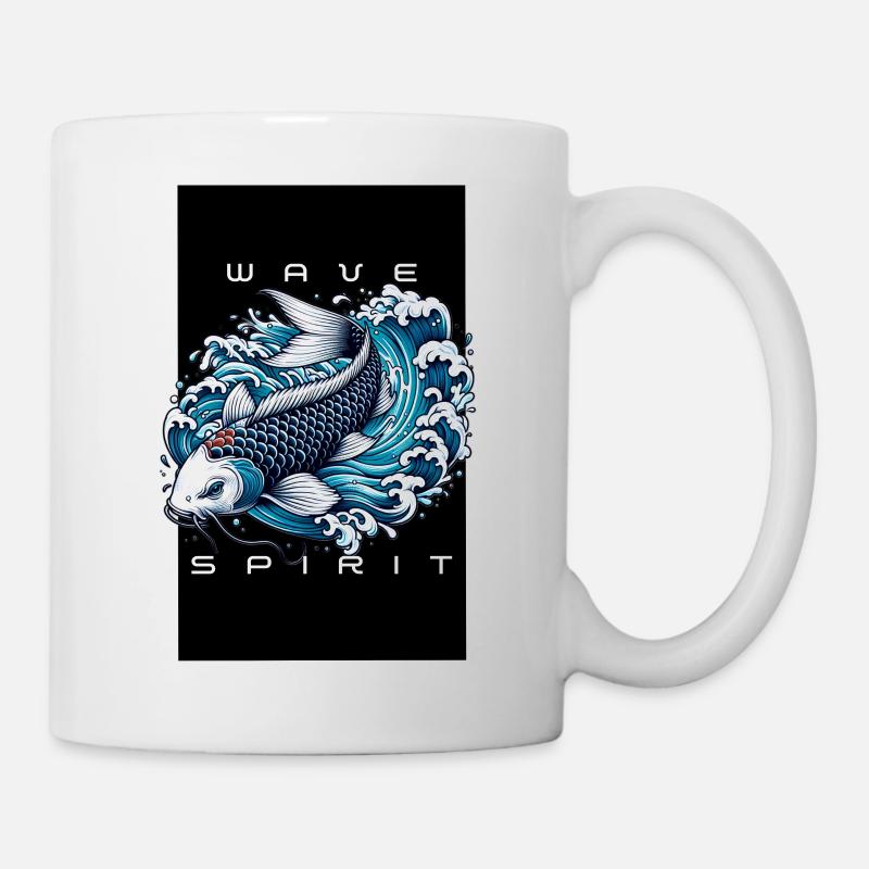 Wave Spirit Koi - Mug - white
