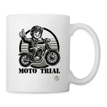 Old School Retro Motocross Moto Trial - Mug - white - Right