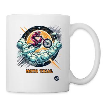 Moto-Trial im Himmel - Tasse - Weiß - Rechts