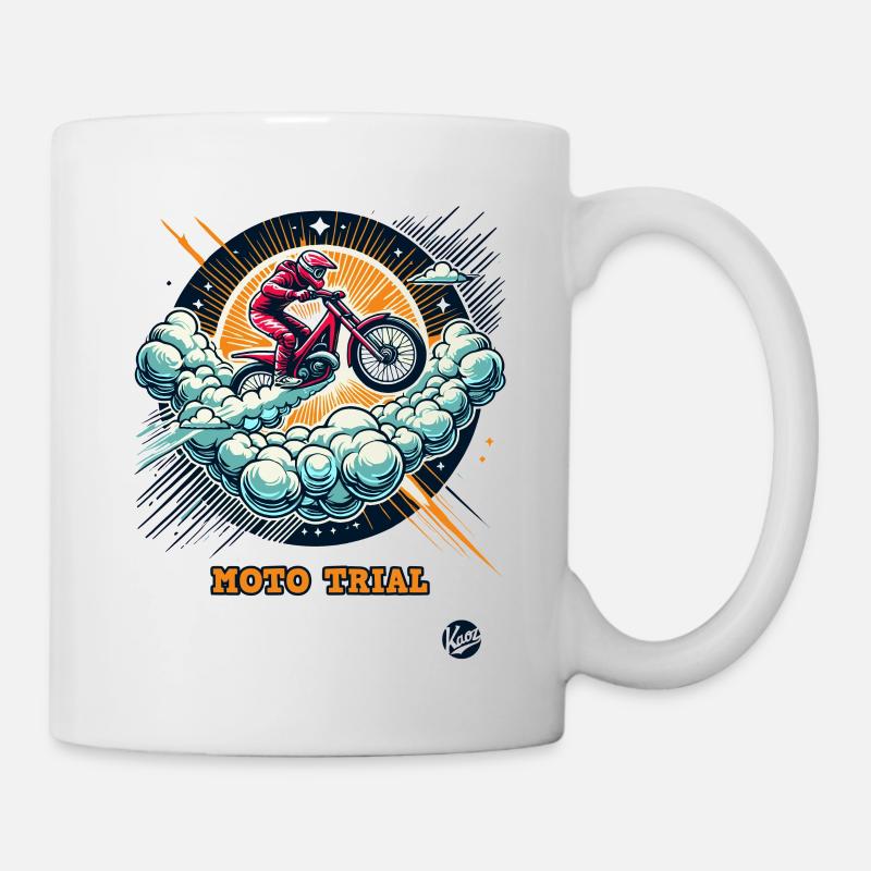 Moto-Trial im Himmel - Tasse - Weiß