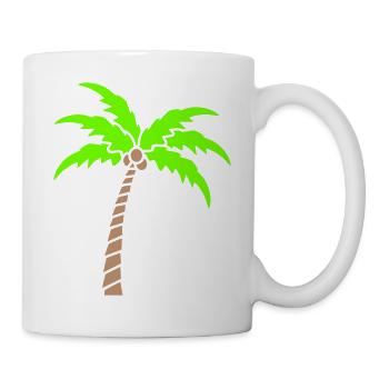 Palm Tree Island Tree Plage Vacances Noix de Mer Cool - Mug blanc - blanc - Droite