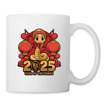 Chinesisches Jahr 2025 Jahr der Schlange - Tasse - Weiß - Rechts