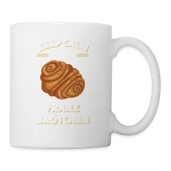 Hamburger Franzbrötchen | Zimtgebäck Genuss - Tasse - Weiß - Rechts