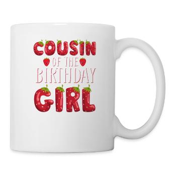 Cousin Of The Birthday Girl Strawberry First Bday - Mug - white - Right