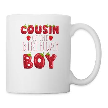 Cousin Of The Birthday Boy Strawberry First Bday - Mug - white - Right
