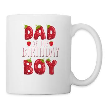 Dad Of The Birthday Boy Strawberry First Birthday - Mug - white - Right
