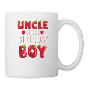 Oncle Du Garçon D’anniversaire Fraise Premier Bday - Mug blanc - blanc - Droite
