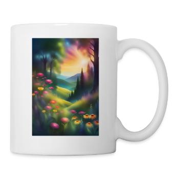 Wunderbares Waldgrafikdesign - Tasse - Weiß - Rechts
