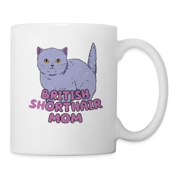 British Shorthair Maman Mère Chaton Chat - Mug blanc - blanc - Droite