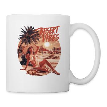 Sonnenuntergang Desert Vibes Urlaub Abenteuer - Tasse - Weiß - Rechts