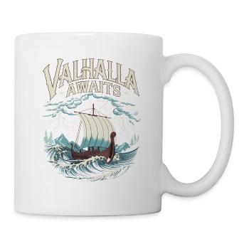 Valhalla Awaits für eine Wikinger Fan - Tasse - Weiß - Rechts