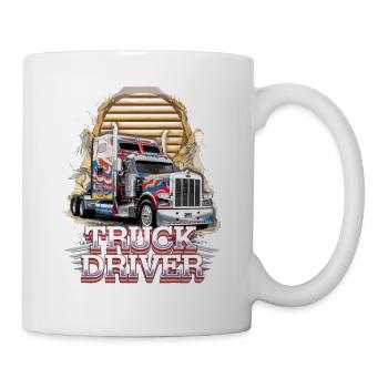 American Truckers für einen LKW Fahrer - Tasse - Weiß - Rechts