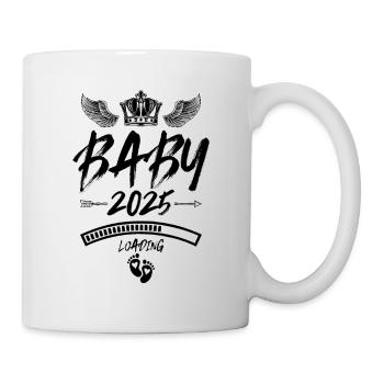 Baby 2025 Loading Spruch - Tasse - Weiß - Rechts