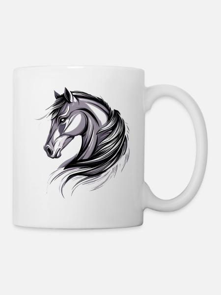 Balade à poney Poney Cavalier Poulain Équitation Ferme à poneys - Mug blanc - blanc