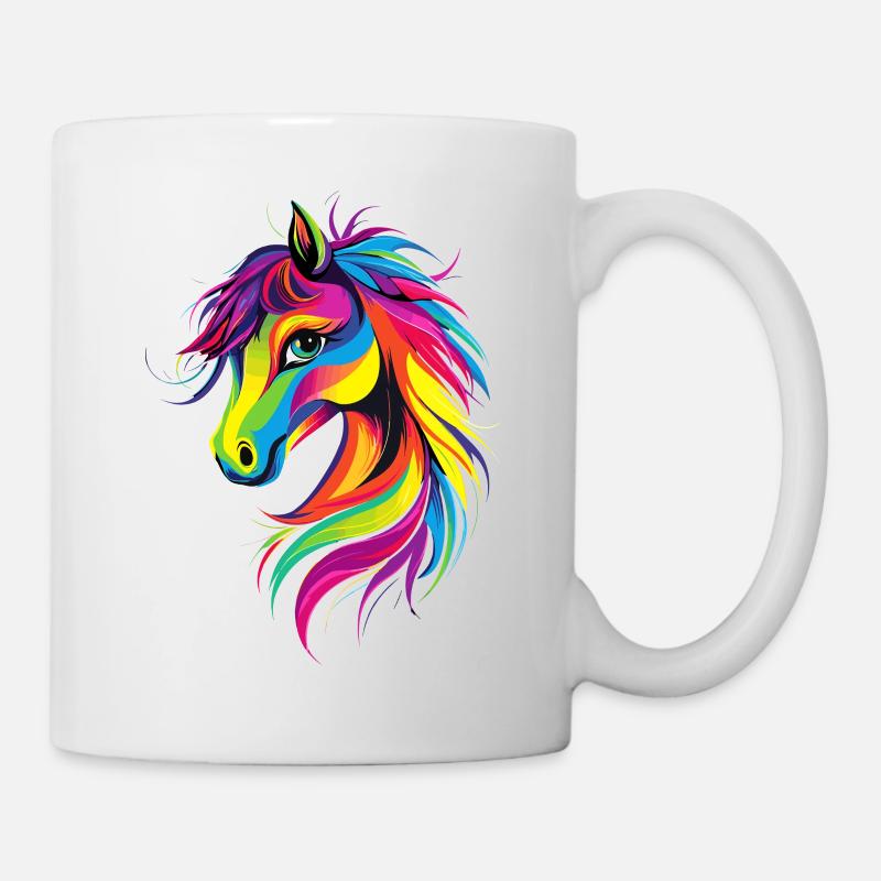 Balade à poney Poney Cavalier Poulain Équitation Ferme à poneys - Mug blanc - blanc