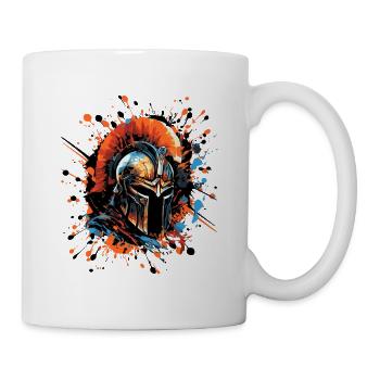 Spartaner Helm Symbol - Tasse - Weiß - Rechts