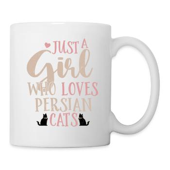 Just A Girl Who Loves Persian Cats Mother Kitten C - Tasse - Weiß - Rechts