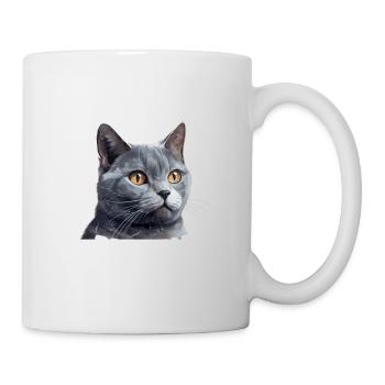 Vivre c’est mieux avec un chaton British Shorthair Own - Mug blanc - blanc - Droite