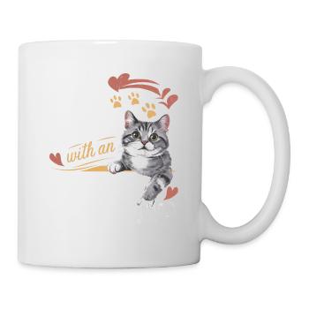 Live Is Better With An American Shorthair Kitten O - Tasse - Weiß - Rechts