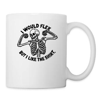Ich würde mich beugen, aber ich mag das Shirt Spooky Skeleton - Tasse - Weiß - Rechts