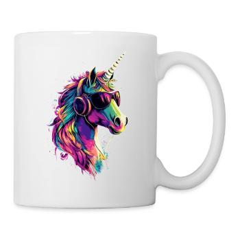 Einhorn Bunt Regenbogen Pferde Reiten Einhörner - Tasse - Weiß - Rechts