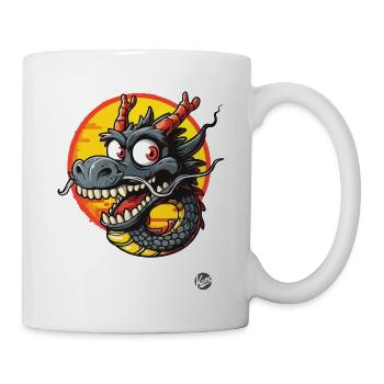 Dragon de dessin animé drôle - Mug blanc - blanc - Droite