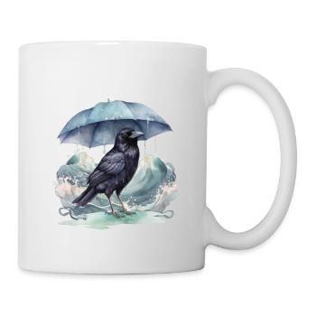 Bird Birds Umbrella Weather Coast Sea - Mug - white - Right
