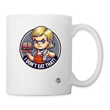 Mädchen mit Gehirn-Burger, Ich esse das nicht - Tasse - Weiß - Rechts