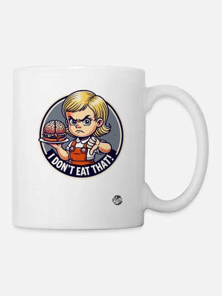 Mädchen mit Gehirn-Burger, Ich esse das nicht - Tasse - Weiß