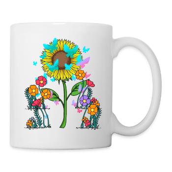 Tournesol Tournesols Papillons Insectes - Mug blanc - blanc - Droite