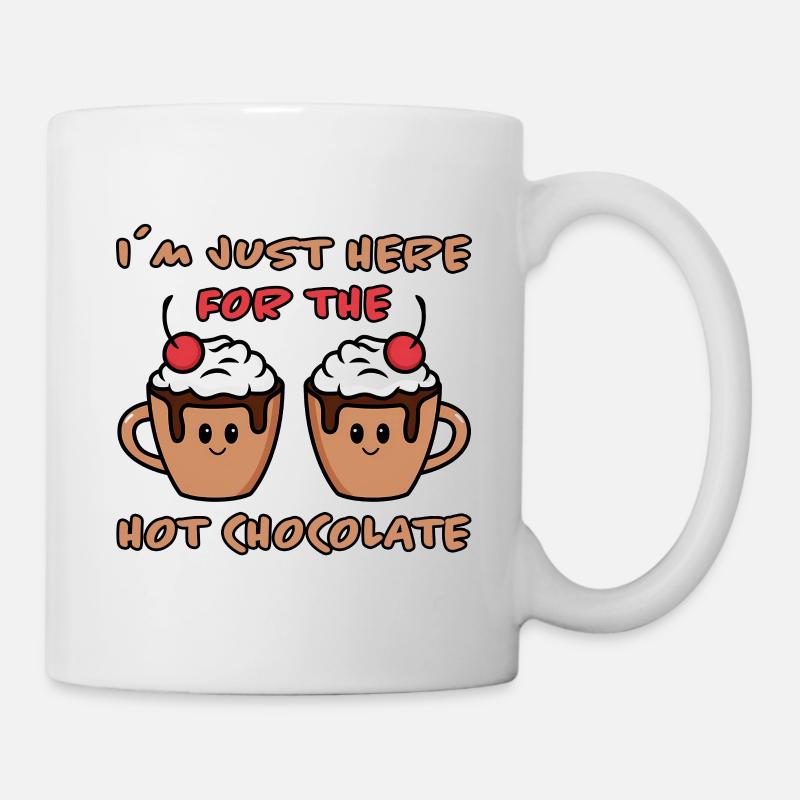 Kakao Spruch Heiße Schokolade Fun Kakao Geschenk - Tasse - Weiß