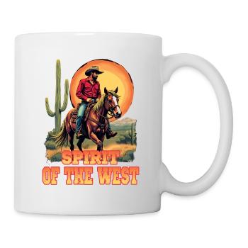 Spirit Of The West für eine Reiterin Reiter - Tasse - Weiß - Rechts