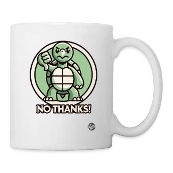 Angry turtle - thumbs down, no thanks! - Mug - white - Right