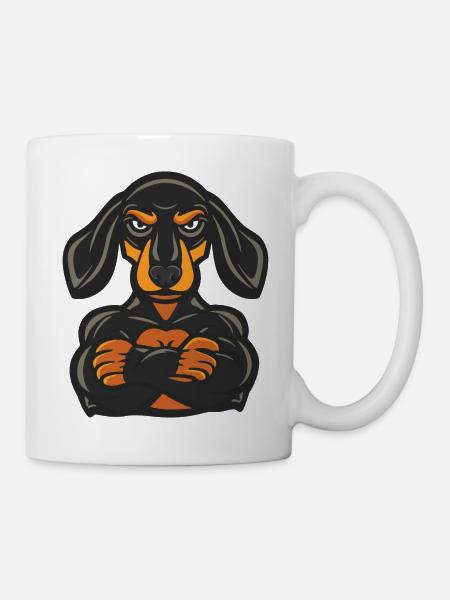 Hund Pinscher Dog - Tasse - Weiß