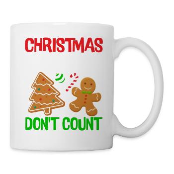 Christmas Calories Don't Count Gingerbread Cookie - Tasse - Weiß - Rechts