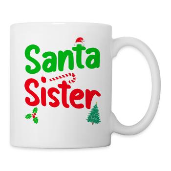 Dear Santa My Sister Did It Naugthy Christmas - Tasse - Weiß - Rechts