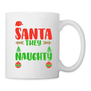 Cher Père Noël, ce sont les vilains ! Liste Noël - Mug blanc - blanc - Droite