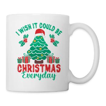 I Wish It Could Be Christmas Everyday Tree Santa - Mug - white - Right
