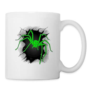 Spinnen Spinne Halloween Spinnen Phobie - Tasse - Weiß - Rechts