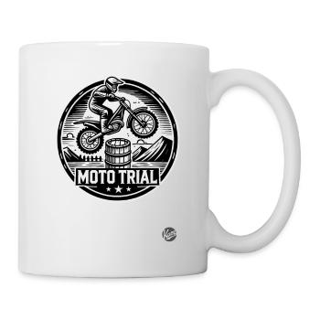 Motocross Motorsport Barrel Jump at Moto Trial - Mug - white - Right