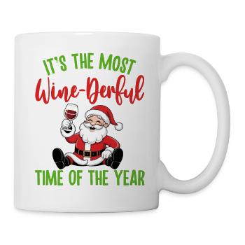 It's The Most Wine-derful Time Of The Year Christm - Tasse - Weiß - Rechts