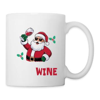 It's The Most Wonderful Time For Wine Santa Christ - Tasse - Weiß - Rechts