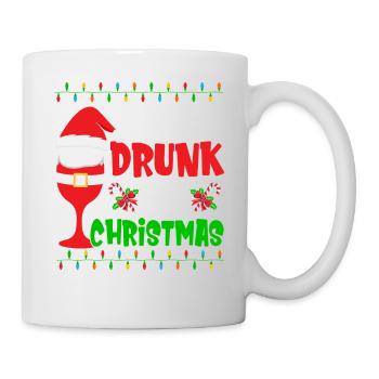 Merry Drunk I'm Christmas Wine Beer Spirit - Tasse - Weiß - Rechts